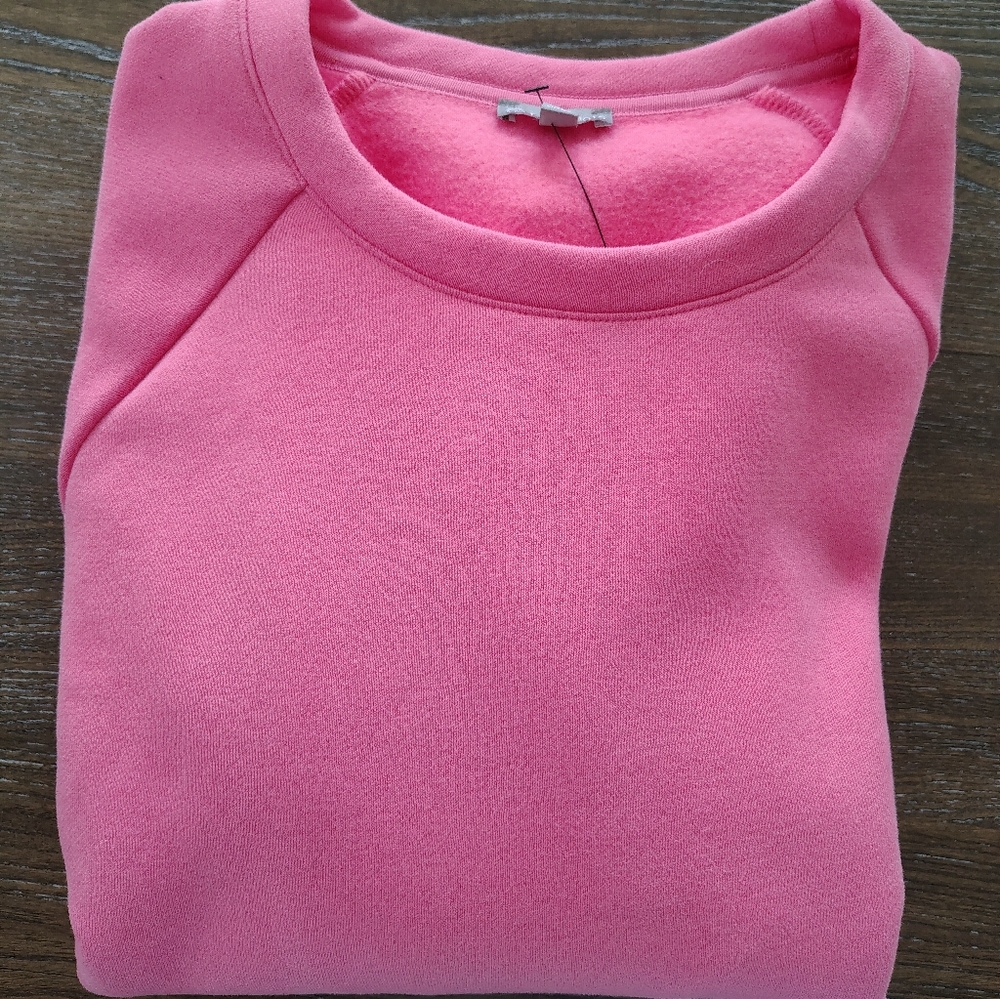 Talbots Brand New Bold Pink Crew Neck Sweatshirt - Picture 4 of 7